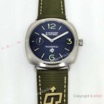 Copy Panerai Radiomir Black Seal PAM 754 Watch Green Braided Strap